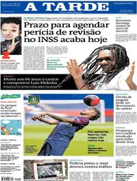 Capa do jornal A Tarde 05/08/2017