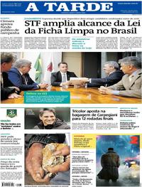 Capa do jornal A Tarde 05/10/2017