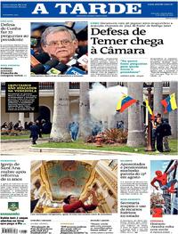 Capa do jornal A Tarde 06/07/2017