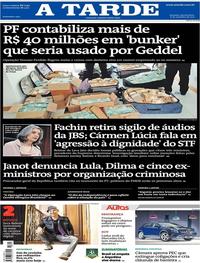 Capa do jornal A Tarde 06/09/2017