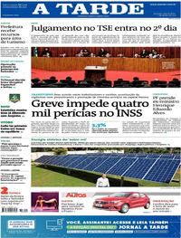 Capa do jornal A Tarde 07/06/2017