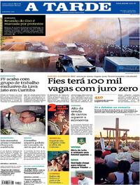 Capa do jornal A Tarde 07/07/2017