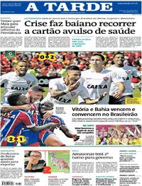 Capa do jornal A Tarde 07/08/2017