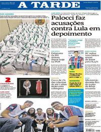 Capa do jornal A Tarde 07/09/2017