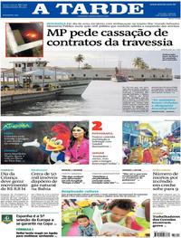 Capa do jornal A Tarde 07/10/2017