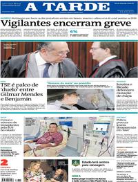 Capa do jornal A Tarde 08/06/2017