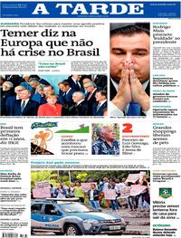 Capa do jornal A Tarde 08/07/2017