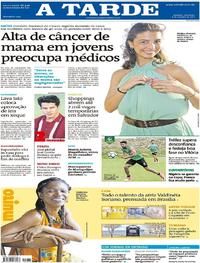 Capa do jornal A Tarde 08/10/2017