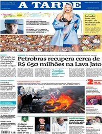Capa do jornal A Tarde 08/12/2017