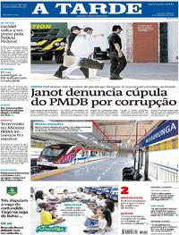 Capa do jornal A Tarde 09/09/2017