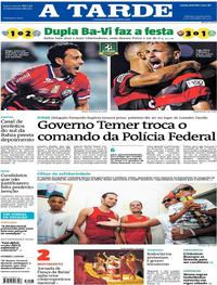 Capa do jornal A Tarde 09/11/2017