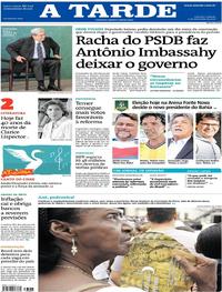 Capa do jornal A Tarde 09/12/2017