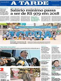 Capa do jornal A Tarde 10/08/2017
