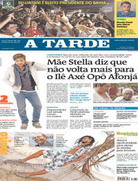 Capa do jornal A Tarde 10/12/2017