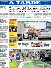 Capa do jornal A Tarde 11/08/2017