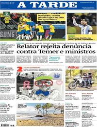 Capa do jornal A Tarde 11/10/2017