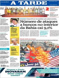 Capa do jornal A Tarde 11/12/2017