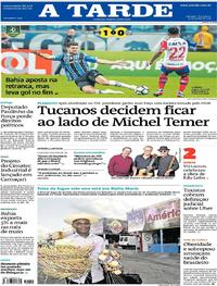 Capa do jornal A Tarde 13/06/2017