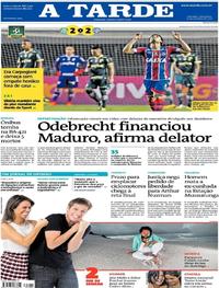 Capa do jornal A Tarde 13/10/2017