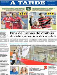 Capa do jornal A Tarde 13/11/2017