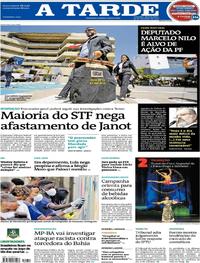 Capa do jornal A Tarde 14/09/2017