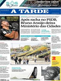Capa do jornal A Tarde 14/11/2017