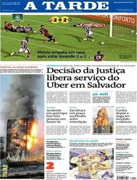 Capa do jornal A Tarde 15/06/2017