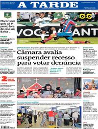 Capa do jornal A Tarde 16/06/2017