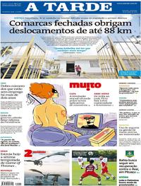 Capa do jornal A Tarde 16/07/2017