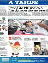 Capa do jornal A Tarde 16/05/2017
