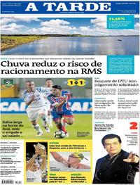 Capa do jornal A Tarde 17/07/2017