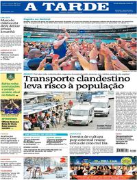 Capa do jornal A Tarde 18/12/2017