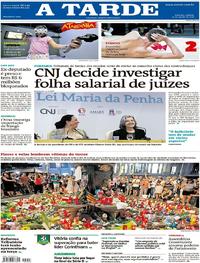Capa do jornal A Tarde 19/08/2017