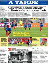 Capa do jornal A Tarde 20/07/2017