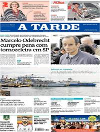 Capa do jornal A Tarde 20/12/2017