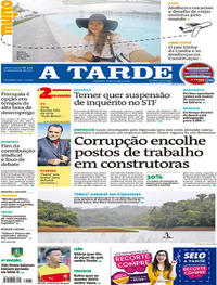 Capa do jornal A Tarde 21/05/2017