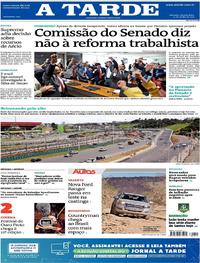 Capa do jornal A Tarde 21/06/2017