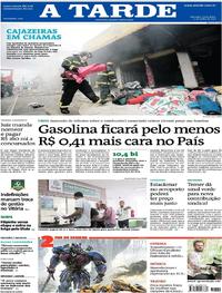 Capa do jornal A Tarde 21/07/2017