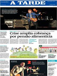 Capa do jornal A Tarde 21/10/2017