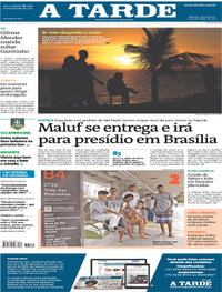 Capa do jornal A Tarde 21/12/2017