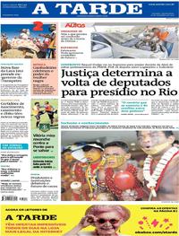 Capa do jornal A Tarde 22/11/2017