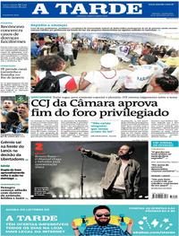 Capa do jornal A Tarde 23/11/2017
