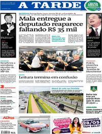 Capa do jornal A Tarde 24/05/2017