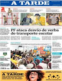 Capa do jornal A Tarde 24/11/2017