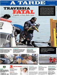 Capa do jornal A Tarde 25/08/2017