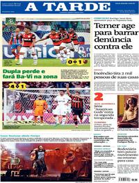 Capa do jornal A Tarde 26/06/2017