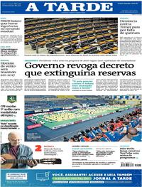 Capa do jornal A Tarde 26/09/2017