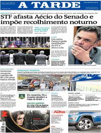 Capa do jornal A Tarde 27/09/2017
