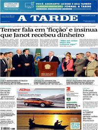 Capa do jornal A Tarde 28/06/2017