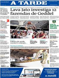 Capa do jornal A Tarde 28/12/2017